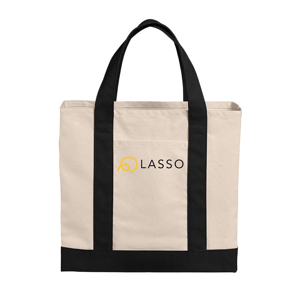 Port Authority Cotton Canvas Two-Tone Tote