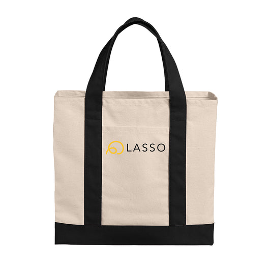 Port Authority Cotton Canvas Two-Tone Tote